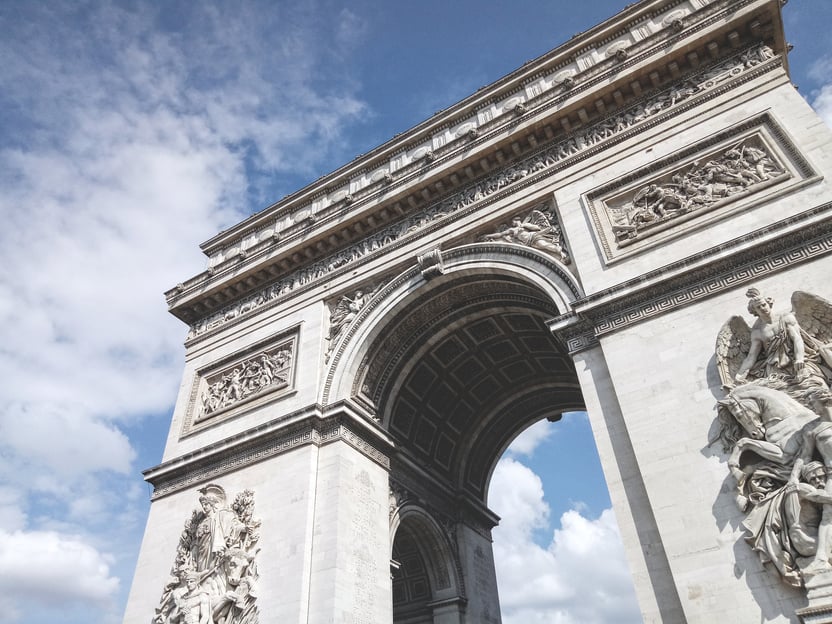 Low Angle Photo of The Arc de Triomphe Monument in Paris, France