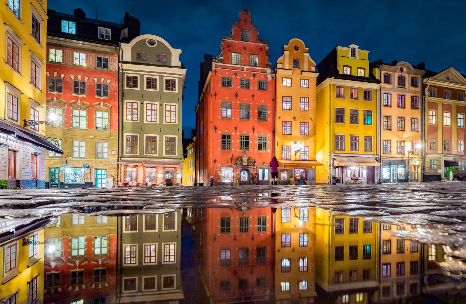 Gamla Stan at Night in Stockholm, Sweden